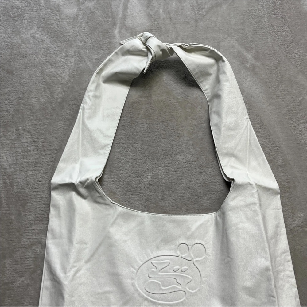 Bandage Boy by OFFgod Unisex Leather Tote Bag Off White New - Picture 7 of 7